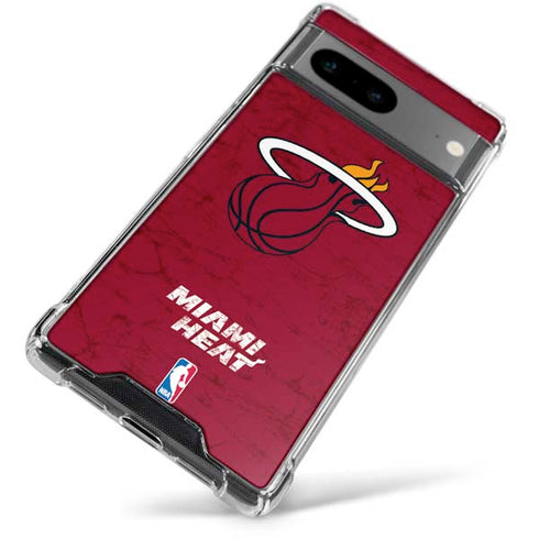 NBA Miami Heat Red Primary Logo Google Pixel 7a Clear Case